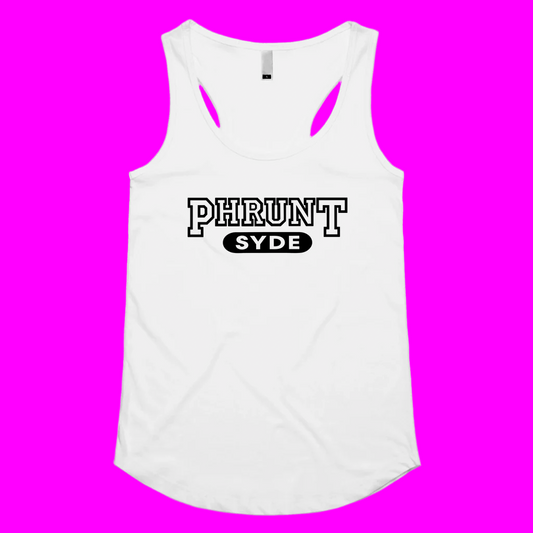 LANDCSAPEVARSITY.png Womens Racerback Singlet